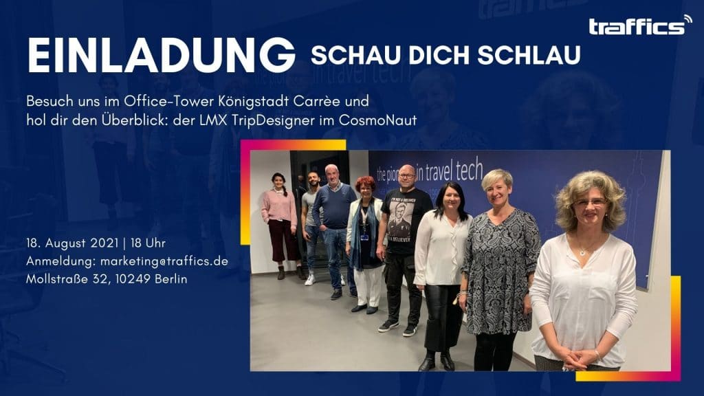 EINLADUNG: Schau dich schlau! LMX Tripdesigner am 18.08. bei uns im Büro