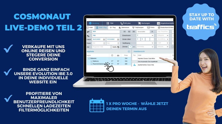 CosmoNaut Teil 2 -  Our booking and reservation system